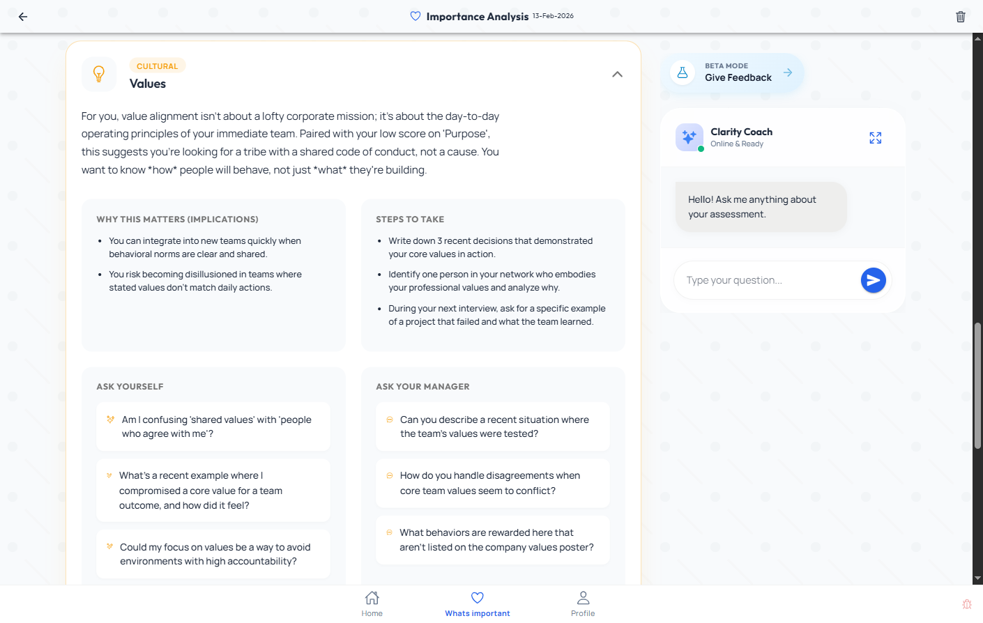 Career Clarity assessment preview 3